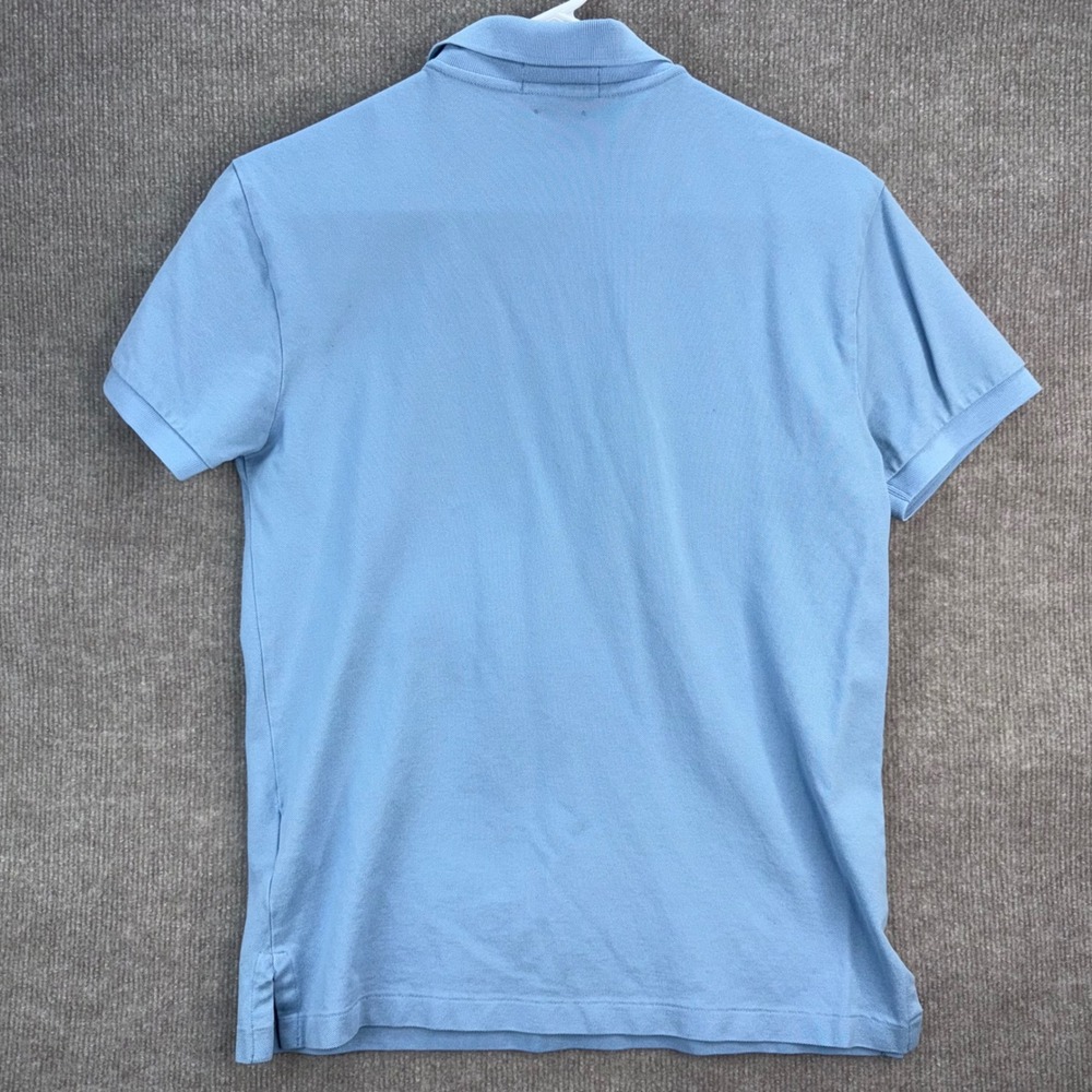 Polo Ralph Lauren Slim Fit Stretch Mesh Polo Shirt Light Blue Size M Preppy - Picture 3 of 8